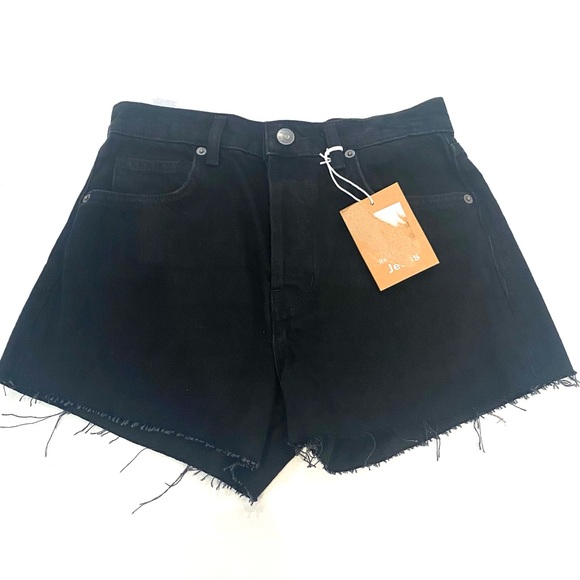 Reformation Jeans Charlie High Waisted Jean Shorts in Seattle / Black 25 NWT - Picture 5 of 6
